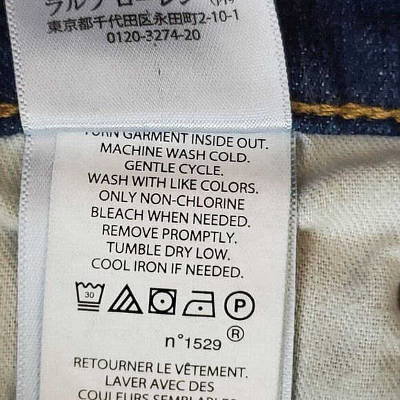 Polo Ralph Lauren Tompkins Skinny Fit Womens Size 30 Blue Denim Jeans 32x29 - Picture 7 of 14